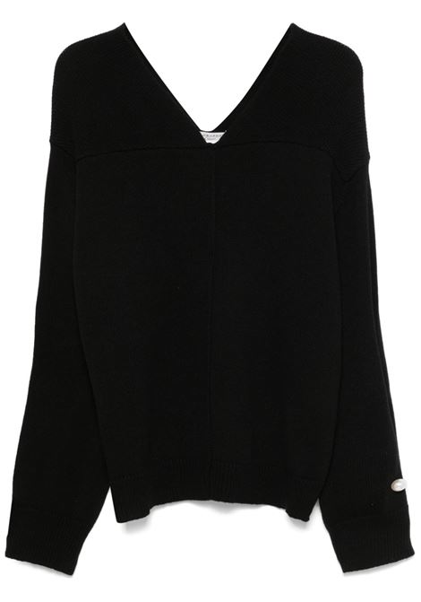 Black V-neck sweater Philosophy - women